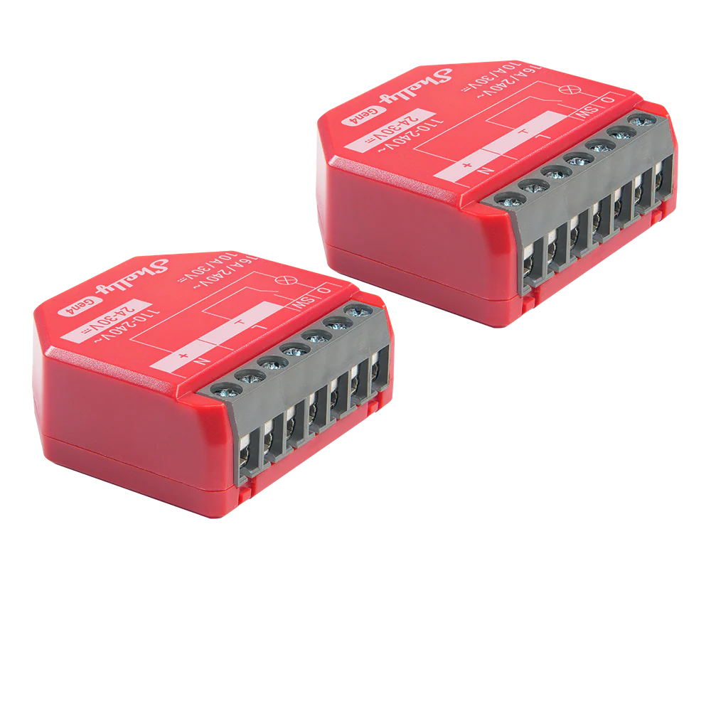 pachet de 2 x shelly 1pm gen4 , releu inteligent wifi, matter, zigbee, bluetooth cu masurare consum